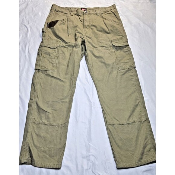 Wrangler Workwear Pants Mens 38 X 32 10wmwr1br Ripstop Cargo carpenter Straight - Picture 1 of 12